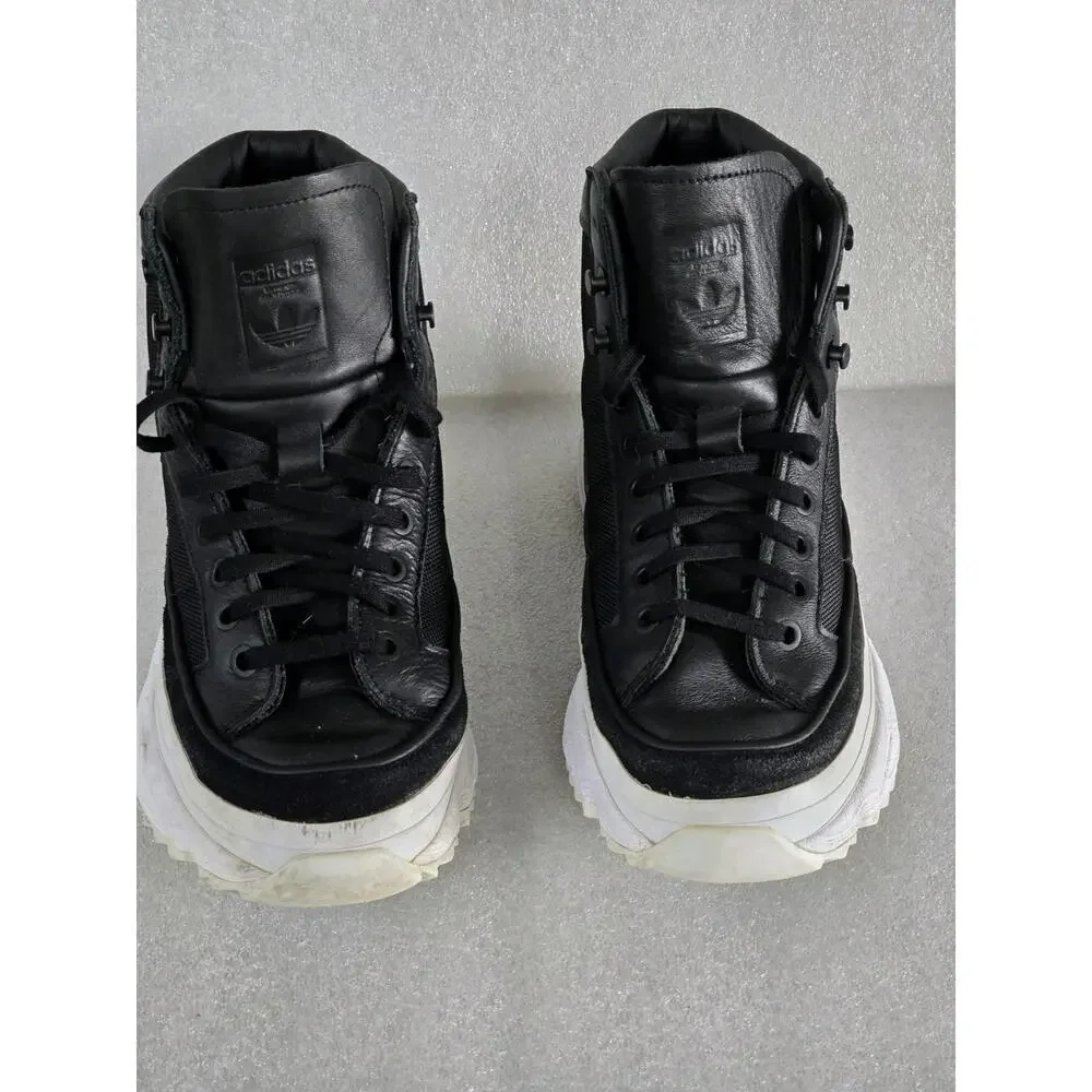 Adidas Originals Women's Black White Kiellor Xtra Leather High Top Sneakers 8